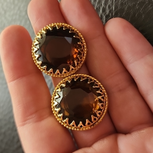 VTG brooch & clip earring set - Picture 8 of 12